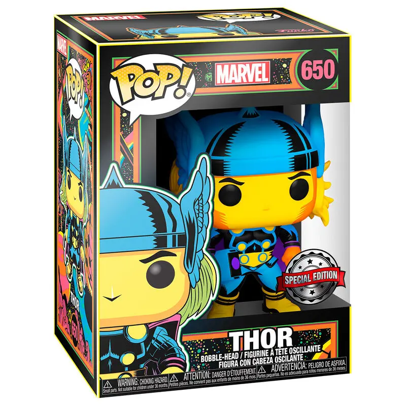 Marvel POP! Marvel Black Light Vinyl Figura Thor 9 cm fotografija proizvoda