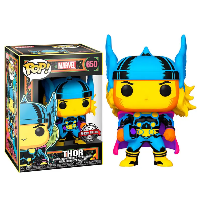 Marvel POP! Marvel Black Light Vinyl Figura Thor 9 cm fotografija proizvoda