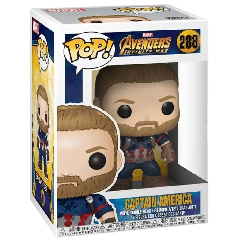 Avengers Infinity War POP! Movies Vinilna Figura Kapetan Amerika 9 cm fotografija proizvoda