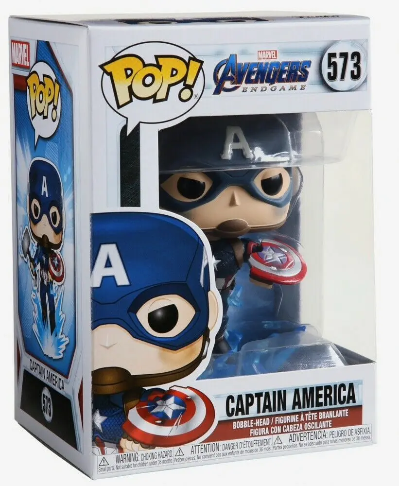 Avengers: Endgame POP! Movies Vinilna Figura Captain America s razbijenim štitom & Mjölnir 9 cm fotografija proizvoda