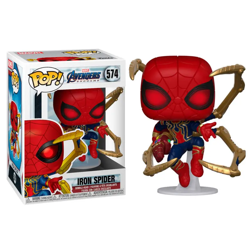 Avengers: Endgame POP! Movies Vinilna Figura Iron Spider s Nano Rukavicom 9 cm fotografija proizvoda