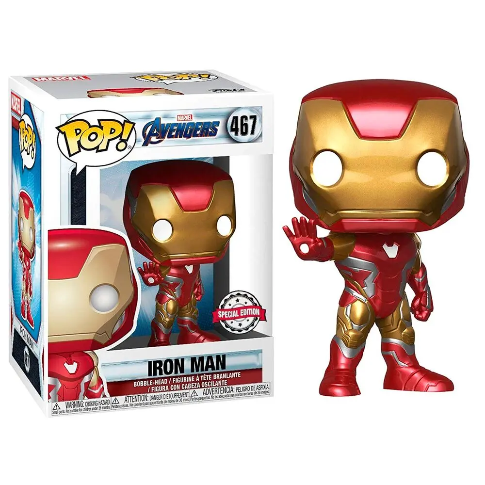 Avengers Endgame POP! Movies Vinyl Bobble-Head Figura Iron Man 9 cm fotografija proizvoda