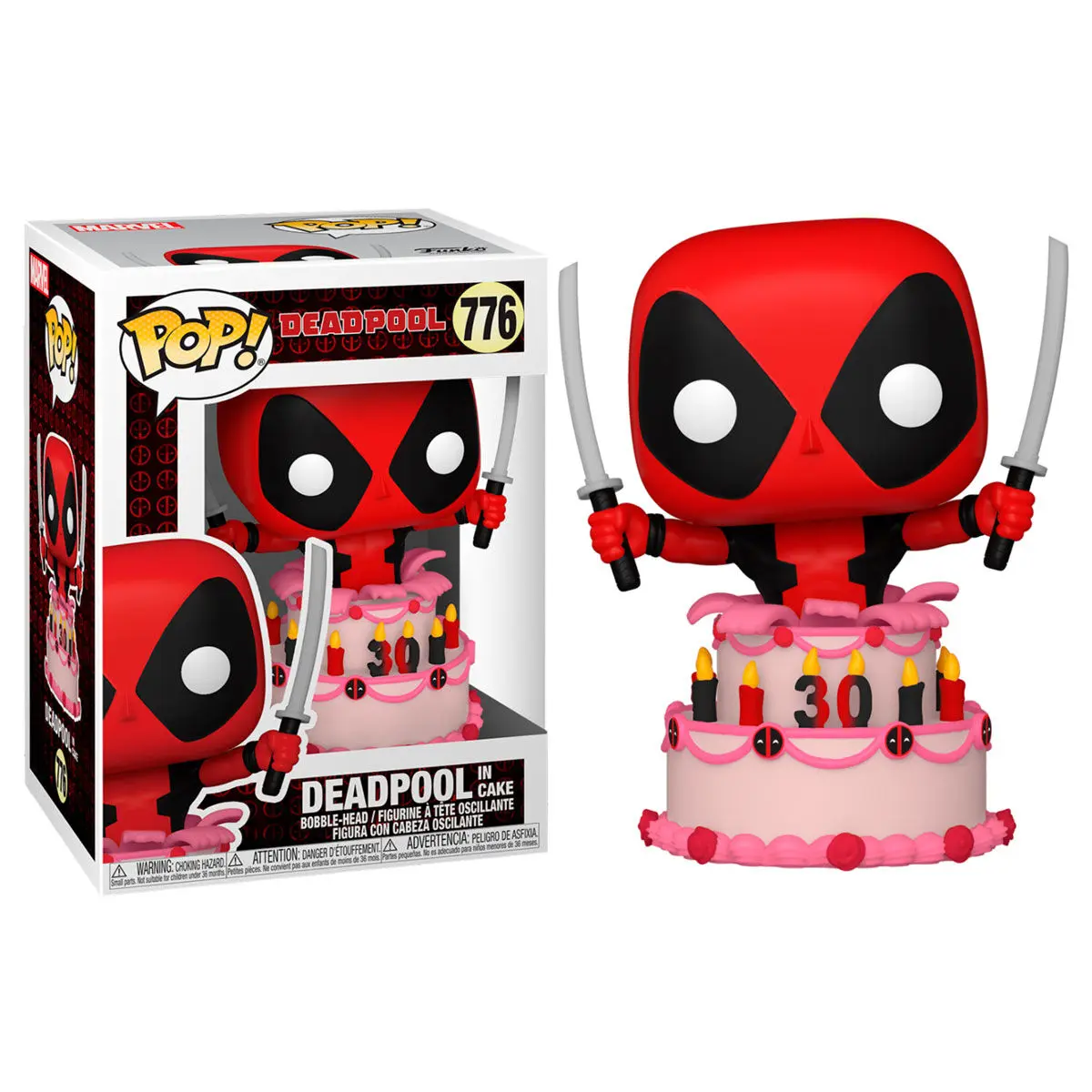 Marvel Deadpool 30. obljetnica POP! Vinil Figura Deadpool u torti 9 cm fotografija proizvoda