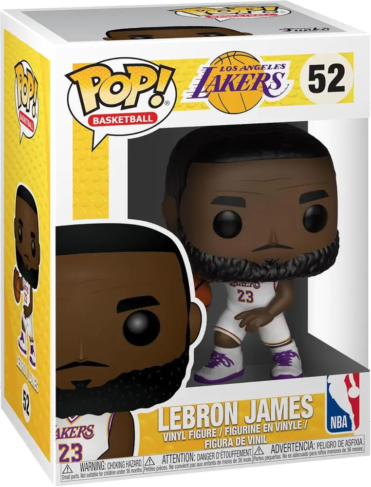 NBA POP! Sports figura od vinila LeBron James Bijela uniforma (Lakers) 9 cm fotografija proizvoda