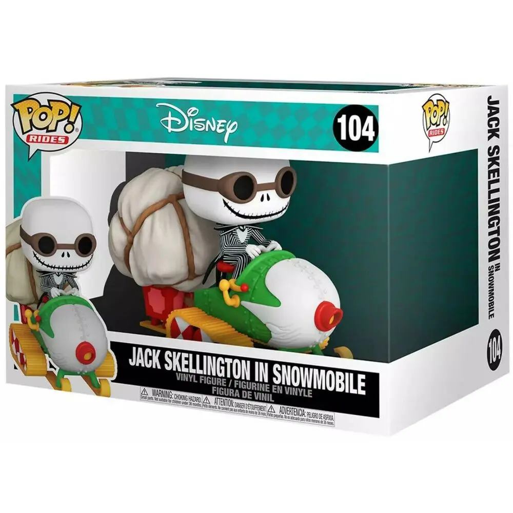 Nightmare before Christmas POP! Rides Vinyl Figura Jack s Goggles & Snowmobile 18 cm fotografija proizvoda