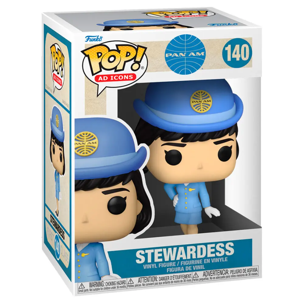 Pan Am POP! Ad Icons Vinyl Figure Stjuardesa bez torbe 9 cm [OŠTEĆENO PAKIRANJE] fotografija proizvoda