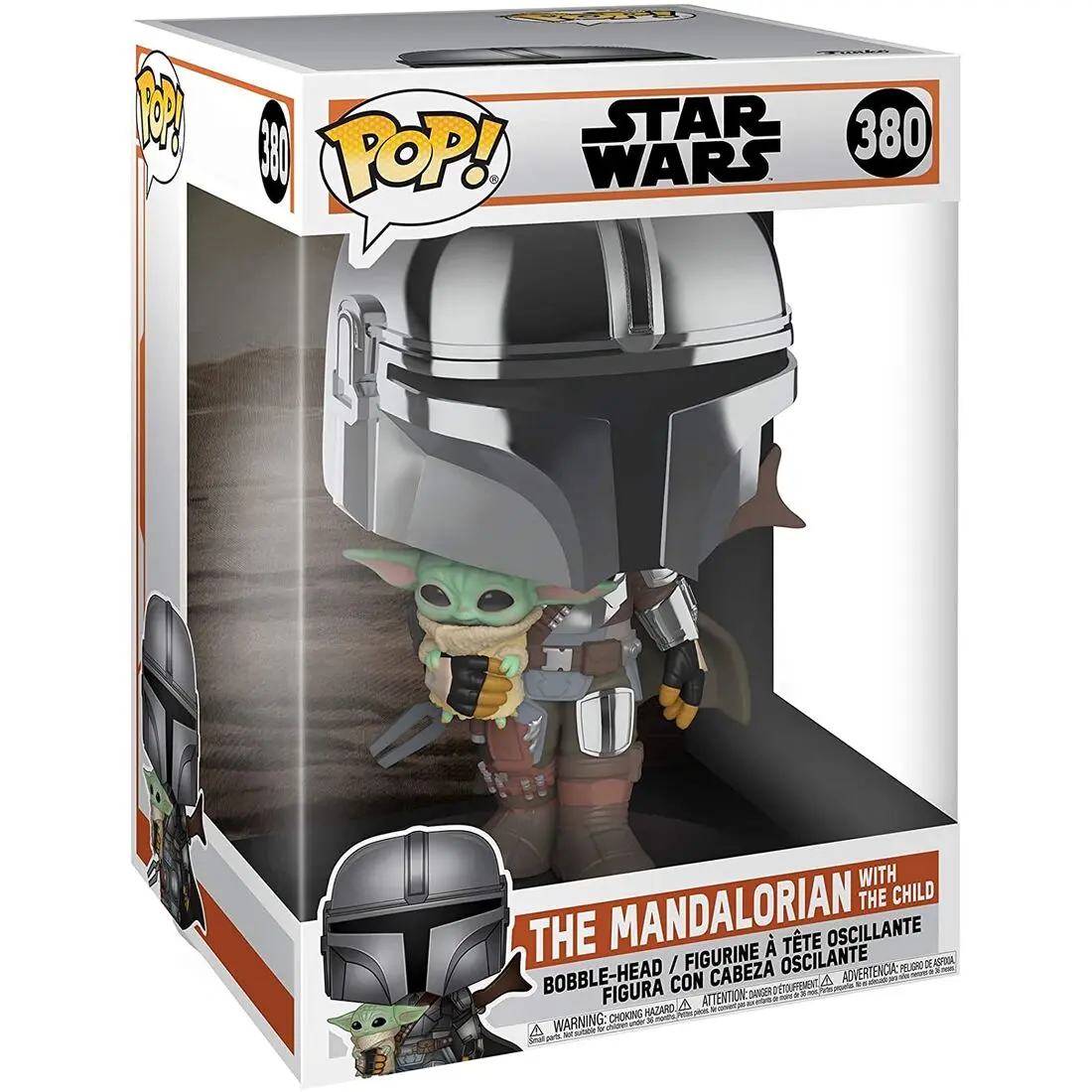 Star Wars The Mandalorian Super Sized POP! Vinilna Figura The Mandalorian drži The Child 25 cm fotografija proizvoda