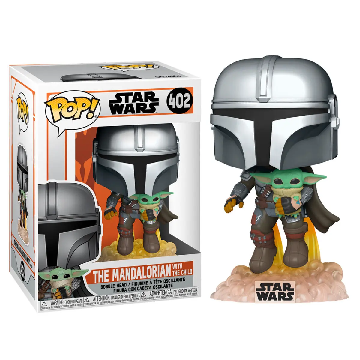 Star Wars The Mandalorian POP! TV Vinilna Figura Mando Flying w/ Jet Pack 9 cm fotografija proizvoda