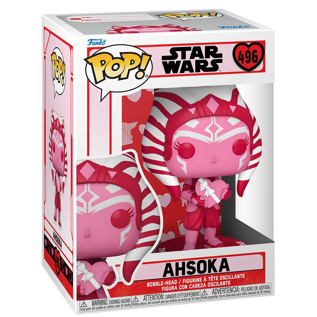 Star Wars Valentines POP! Star Wars Vinyl Figura Ahsoka 9 cm fotografija proizvoda