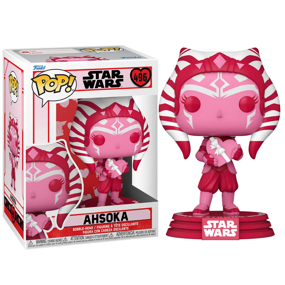 Star Wars Valentines POP! Star Wars Vinyl Figura Ahsoka 9 cm fotografija proizvoda