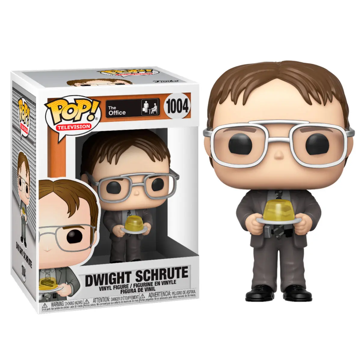 The Office US POP! TV vinilna figura Dwight s Jello Staplerom 9 cm fotografija proizvoda