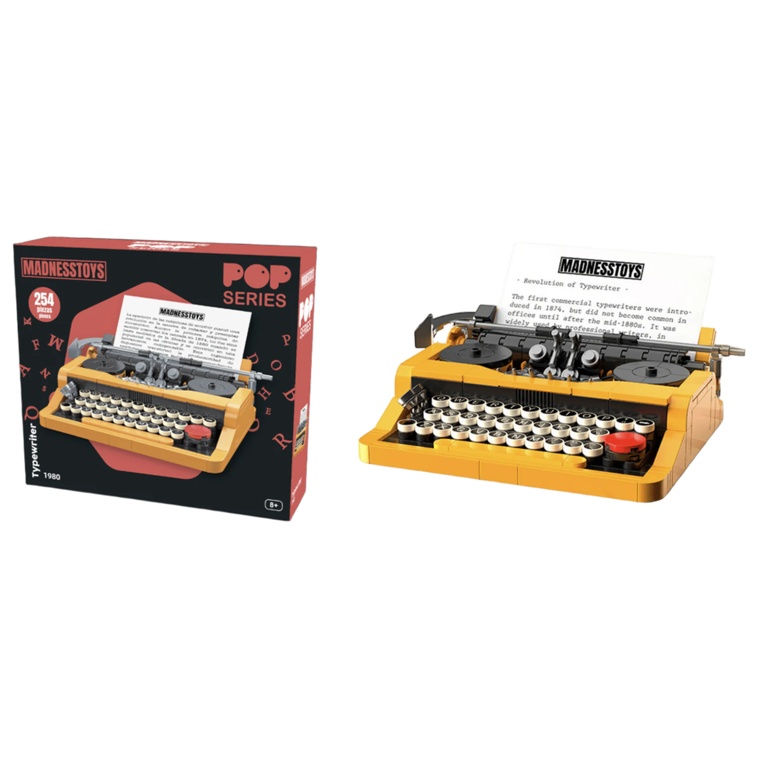 POP Series Construction Kit 1980 PISAĆI STROJ 254 KOMADA fotografija proizvoda