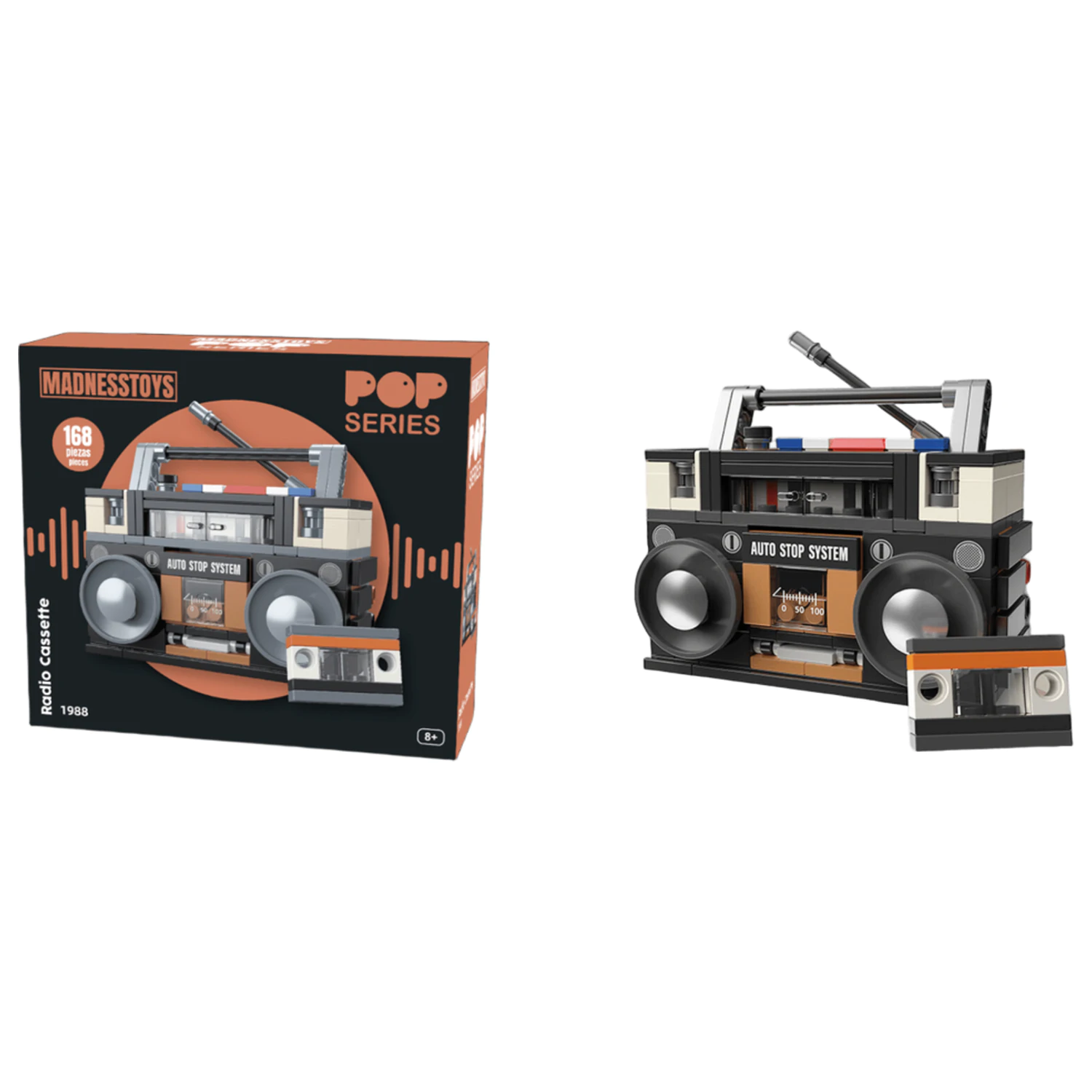 Pop Series Construction Kit 1988 Boombox Radio 168 kom. fotografija proizvoda