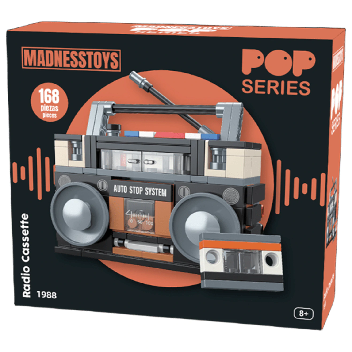 Pop Series Construction Kit 1988 Boombox Radio 168 kom. fotografija proizvoda