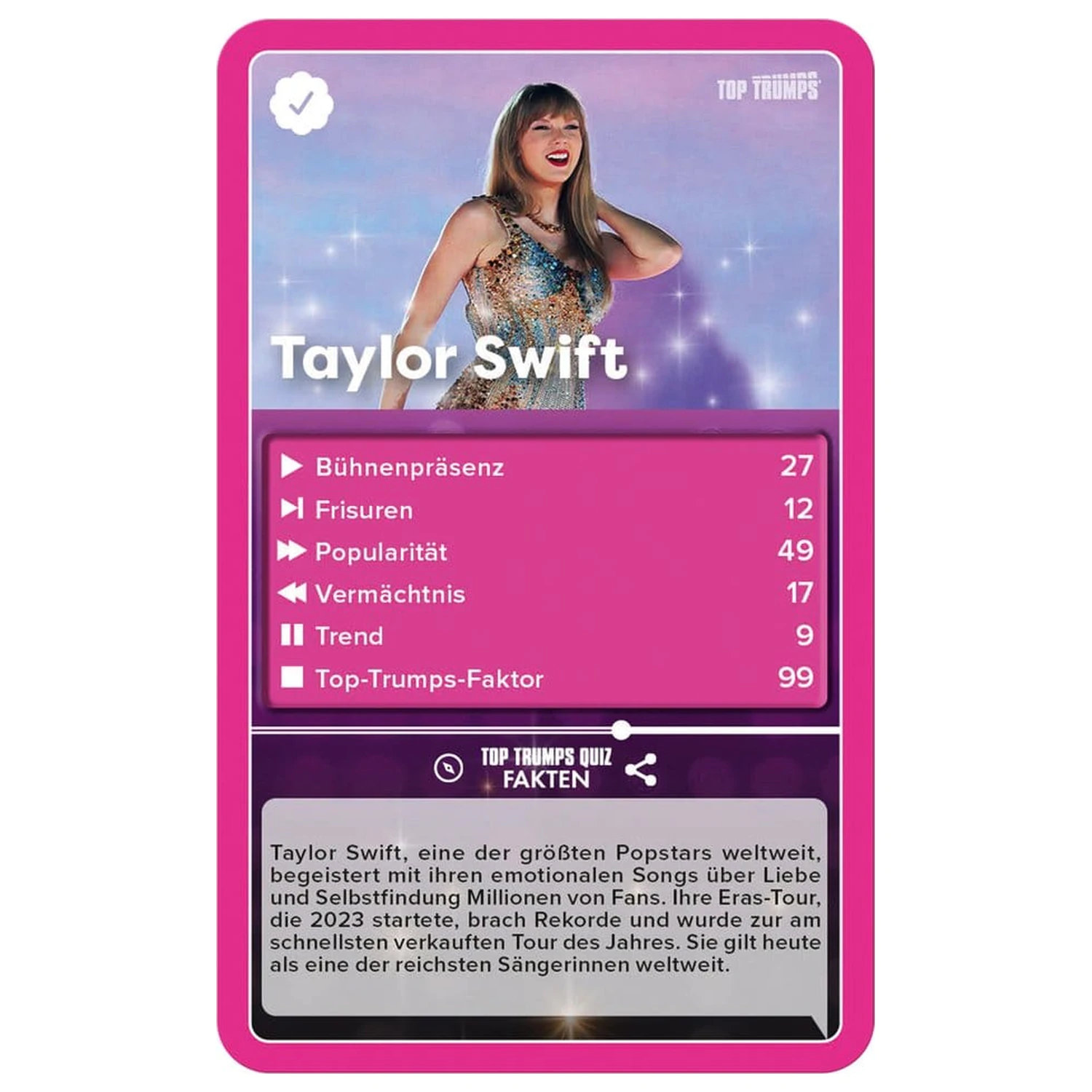 Popstars Card Game Top Trumps *German Version* fotografija proizvoda
