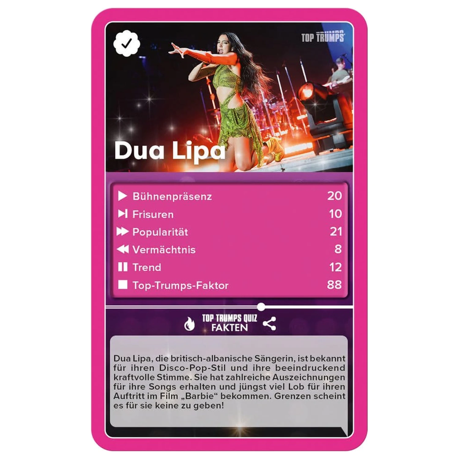 Popstars Card Game Top Trumps *German Version* fotografija proizvoda