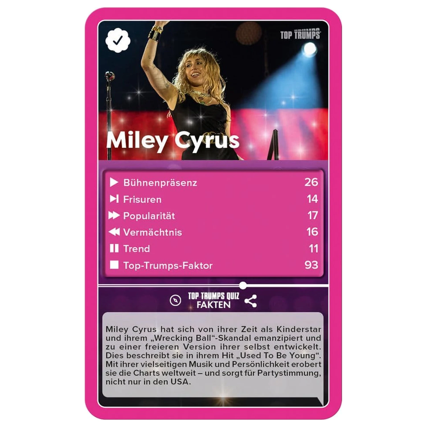 Popstars Card Game Top Trumps *German Version* fotografija proizvoda