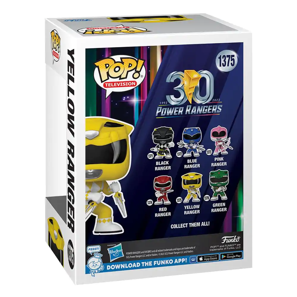 Power Rangers 30th POP! TV Vinil Figura Žuti Ranger 9 cm fotografija proizvoda