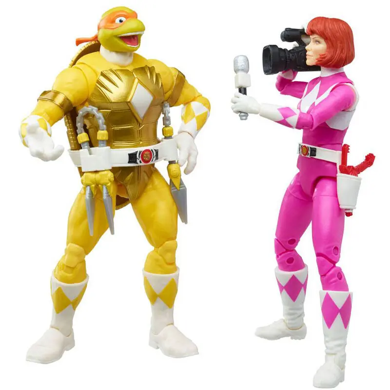 Power Rangers x TMNT Lightning Collection Akcijske figure 2022 Morphed April O'Neil & Michelangelo fotografija proizvoda