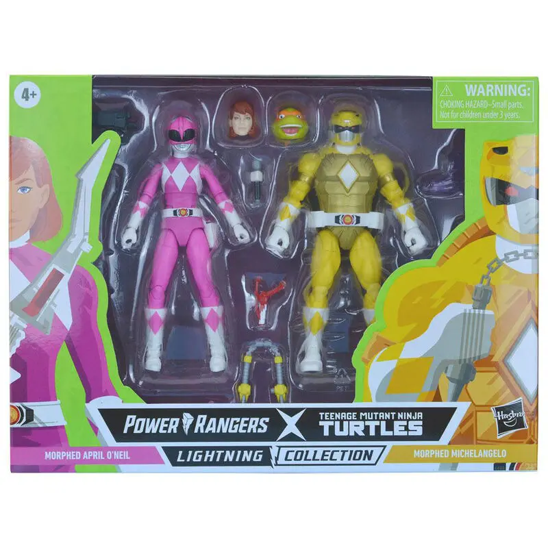 Power Rangers x TMNT Lightning Collection Akcijske figure 2022 Morphed April O'Neil & Michelangelo fotografija proizvoda