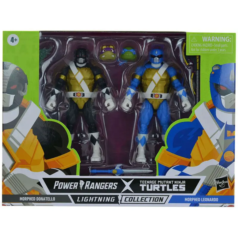 Power Rangers x TMNT Lightning Collection akcijske figure 2022 preobraženi Donatello & preobraženi Leonardo fotografija proizvoda