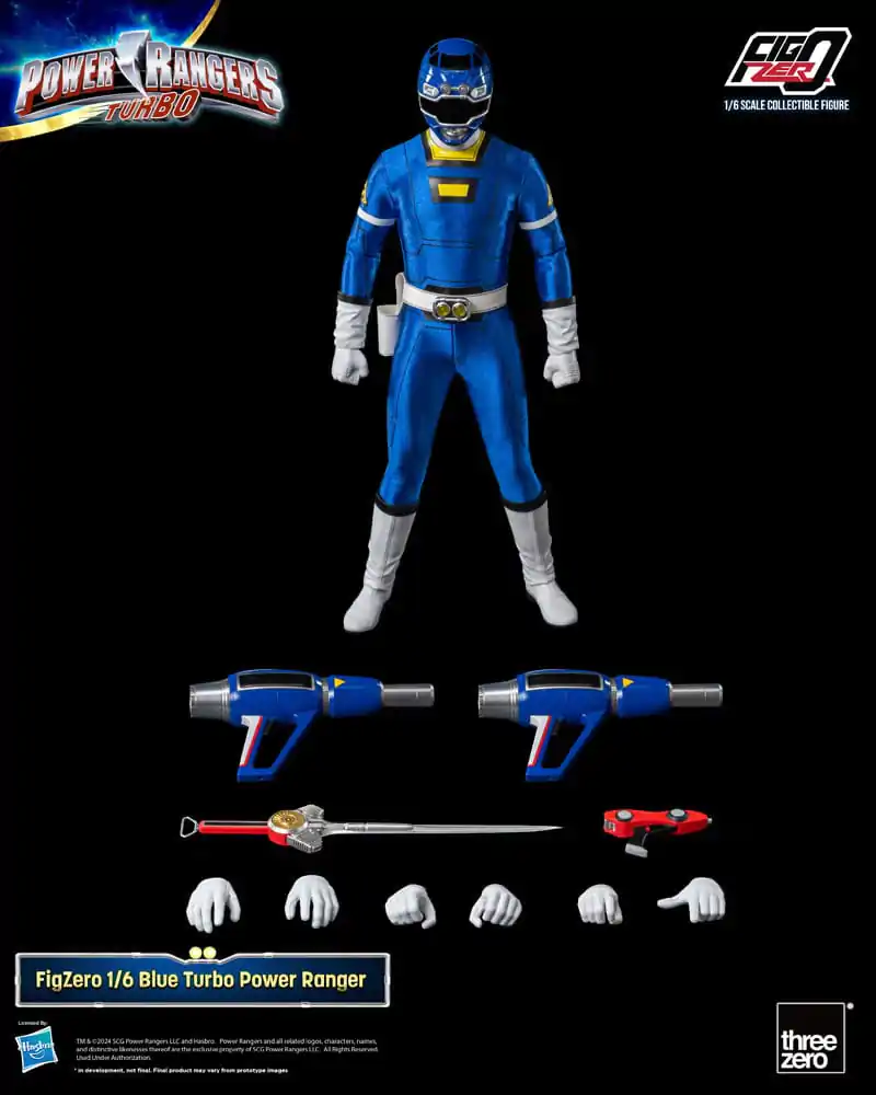 Power Rangers Turbo FigZero akcijska figura 1/6 Plavi Turbo Power Ranger 30 cm fotografija proizvoda