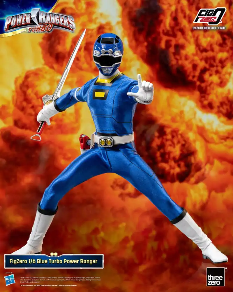 Power Rangers Turbo FigZero akcijska figura 1/6 Plavi Turbo Power Ranger 30 cm fotografija proizvoda