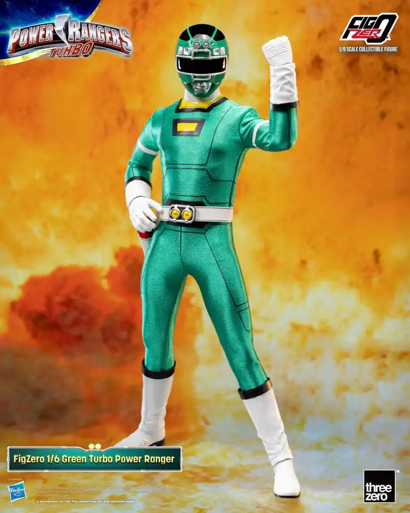 Power Rangers Turbo FigZero akcijska figura 1/6 Zeleni Turbo Power Ranger 30 cm fotografija proizvoda