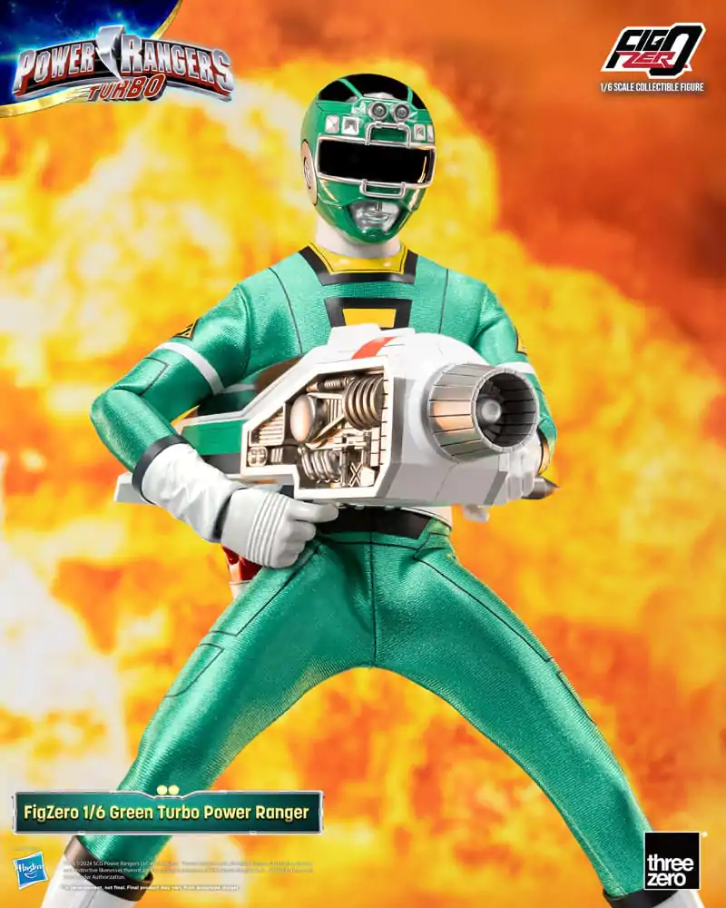 Power Rangers Turbo FigZero akcijska figura 1/6 Zeleni Turbo Power Ranger 30 cm fotografija proizvoda