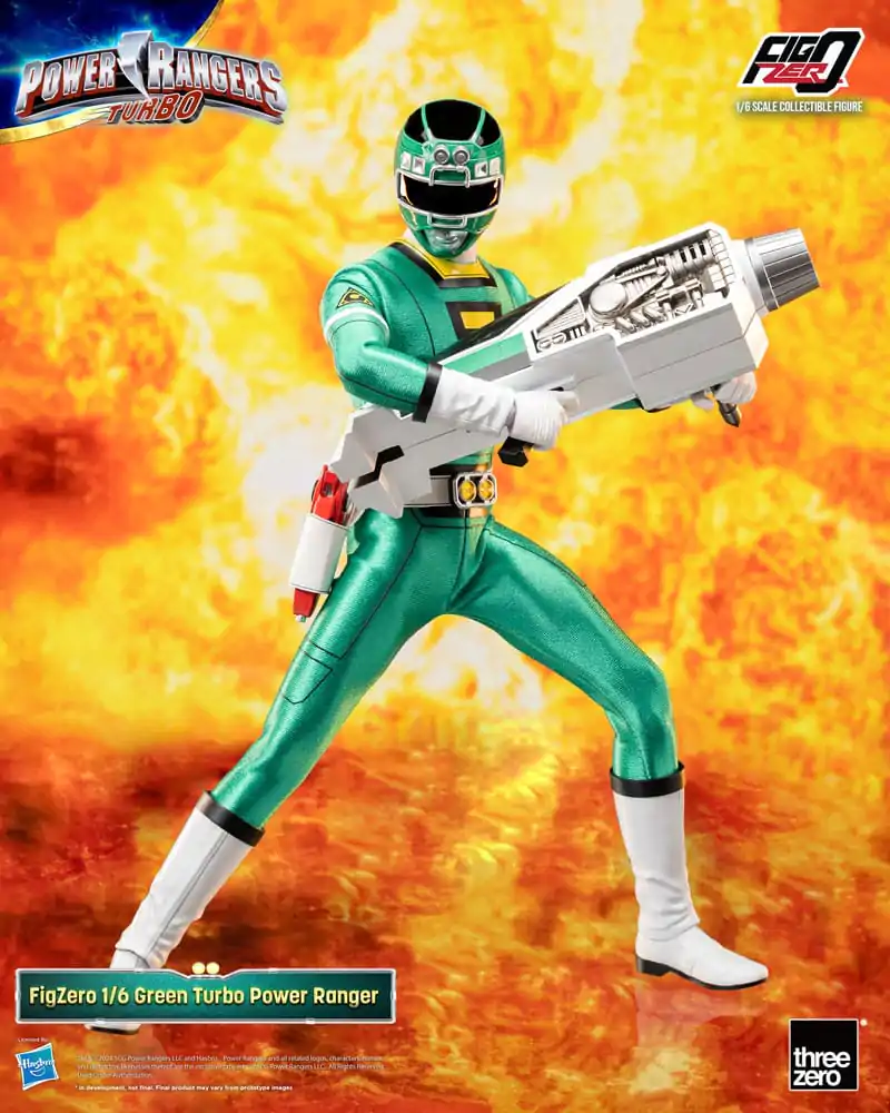 Power Rangers Turbo FigZero akcijska figura 1/6 Zeleni Turbo Power Ranger 30 cm fotografija proizvoda