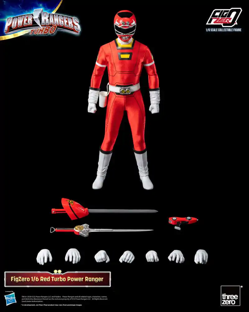 Power Rangers Turbo FigZero akcijska figura 1/6 Red Turbo Power Ranger 30 cm fotografija proizvoda