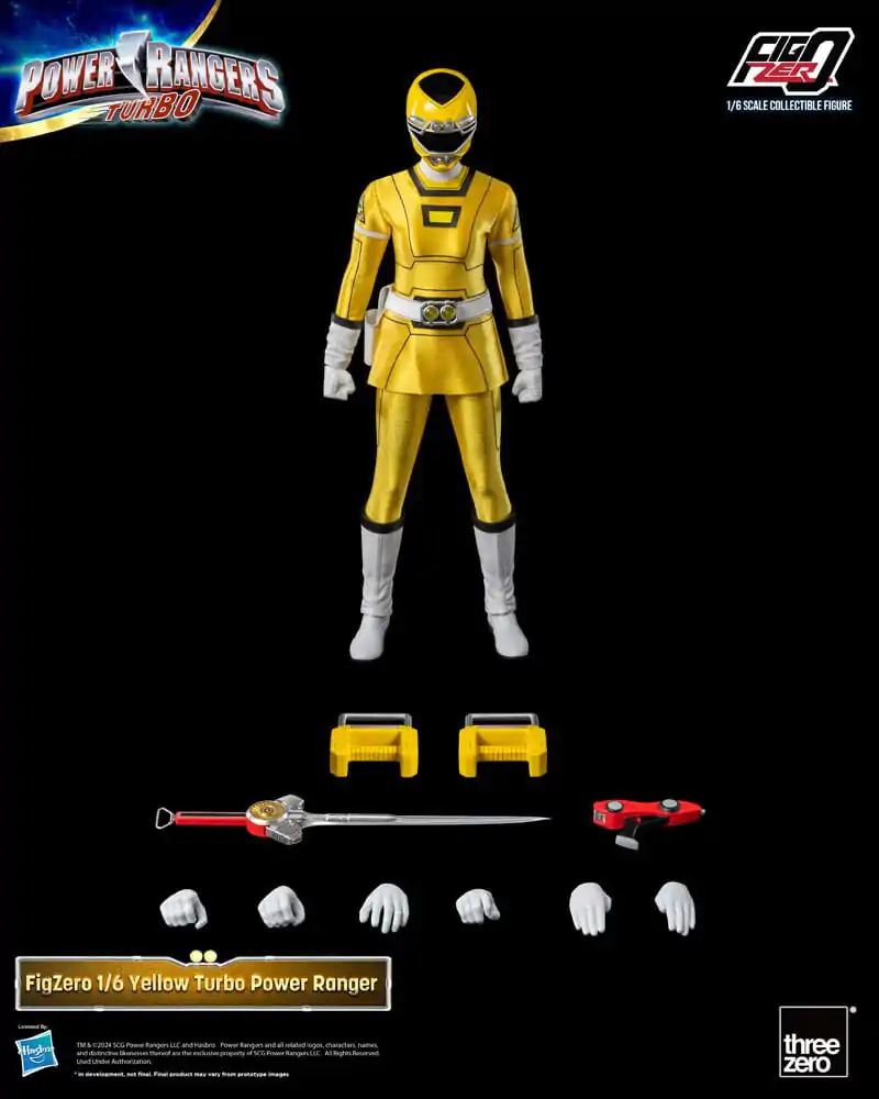 Power Rangers Turbo FigZero akcijska figura 1/6 Yellow Turbo Power Ranger 30 cm fotografija proizvoda