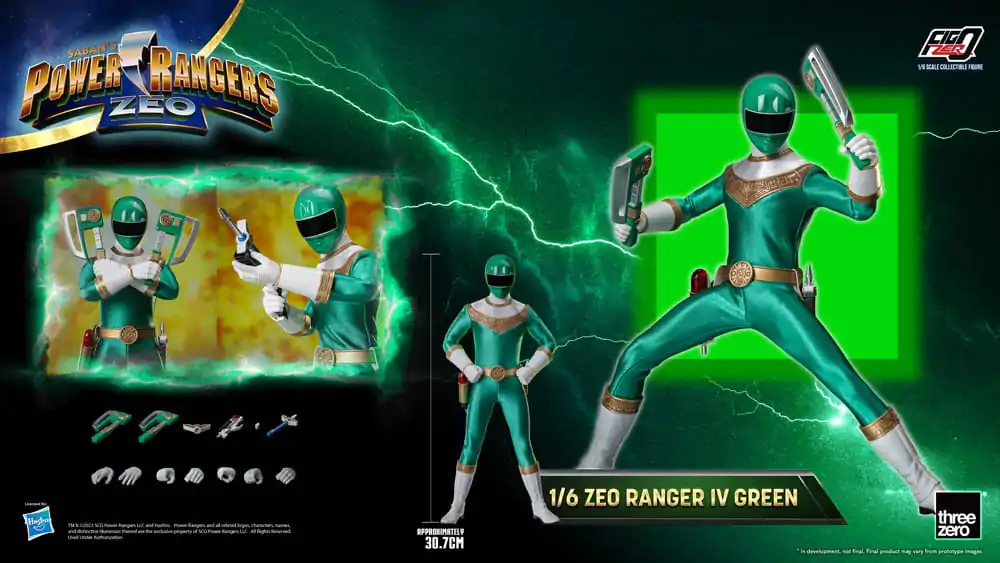 Power Rangers Zeo FigZero akcijska figura 1/6 Ranger IV Green 30 cm fotografija proizvoda