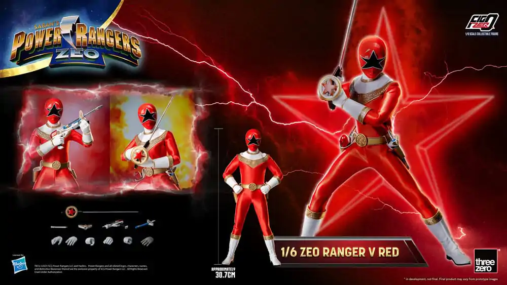 Power Rangers Zeo FigZero Akcijska Figura 1/6 Ranger V Red 30 cm fotografija proizvoda