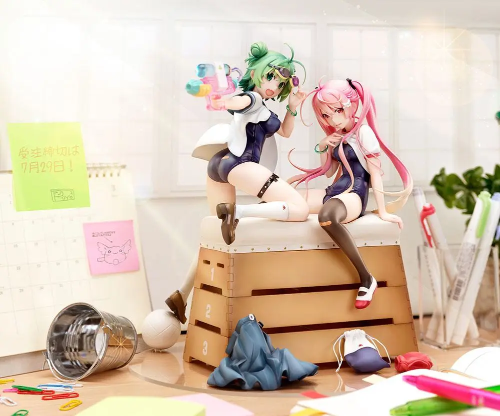 Poyoyon Rock Artwork Collection PVC Kip 1/5.5 Midori & Pink Sukumizu 28 cm fotografija proizvoda