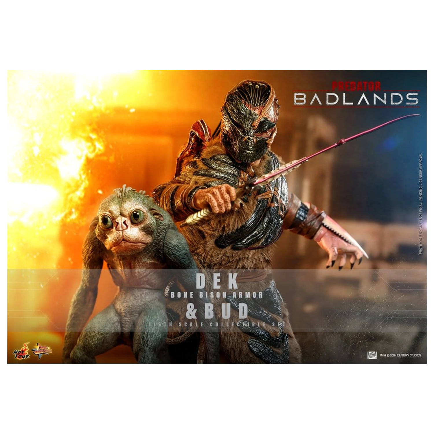 Predator: Badlands Movie Masterpiece akcijske figure 2-pakiranje 1/6 Dek (Bone Bison Armor) i Bud 31 cm fotografija proizvoda