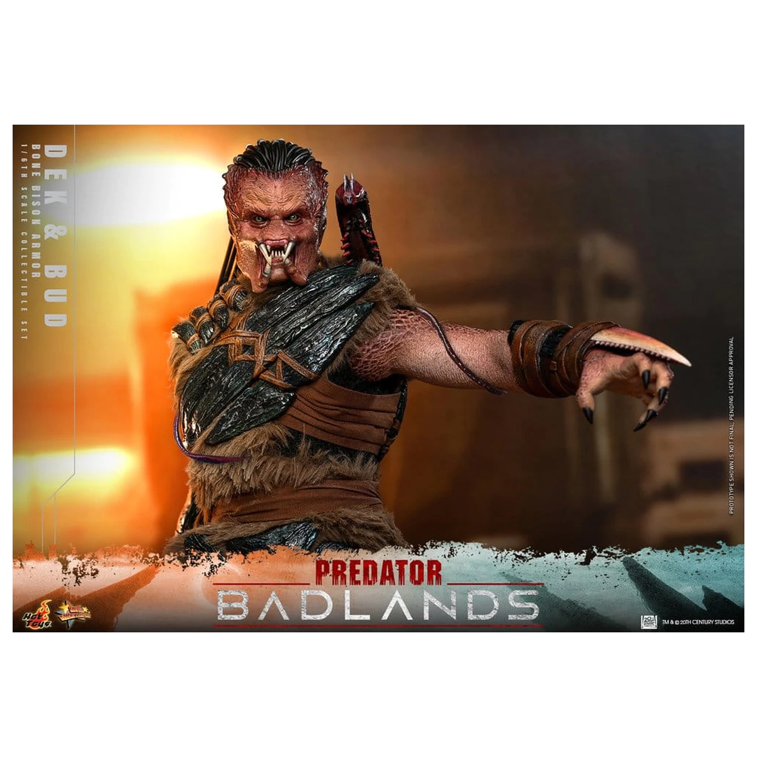 Predator: Badlands Movie Masterpiece akcijske figure 2-pakiranje 1/6 Dek (Bone Bison Armor) i Bud 31 cm fotografija proizvoda