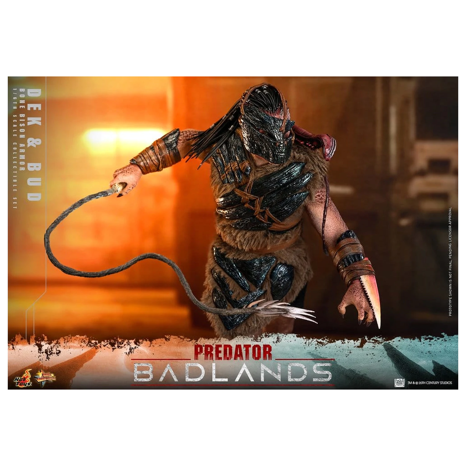 Predator: Badlands Movie Masterpiece akcijske figure 2-pakiranje 1/6 Dek (Bone Bison Armor) i Bud 31 cm fotografija proizvoda