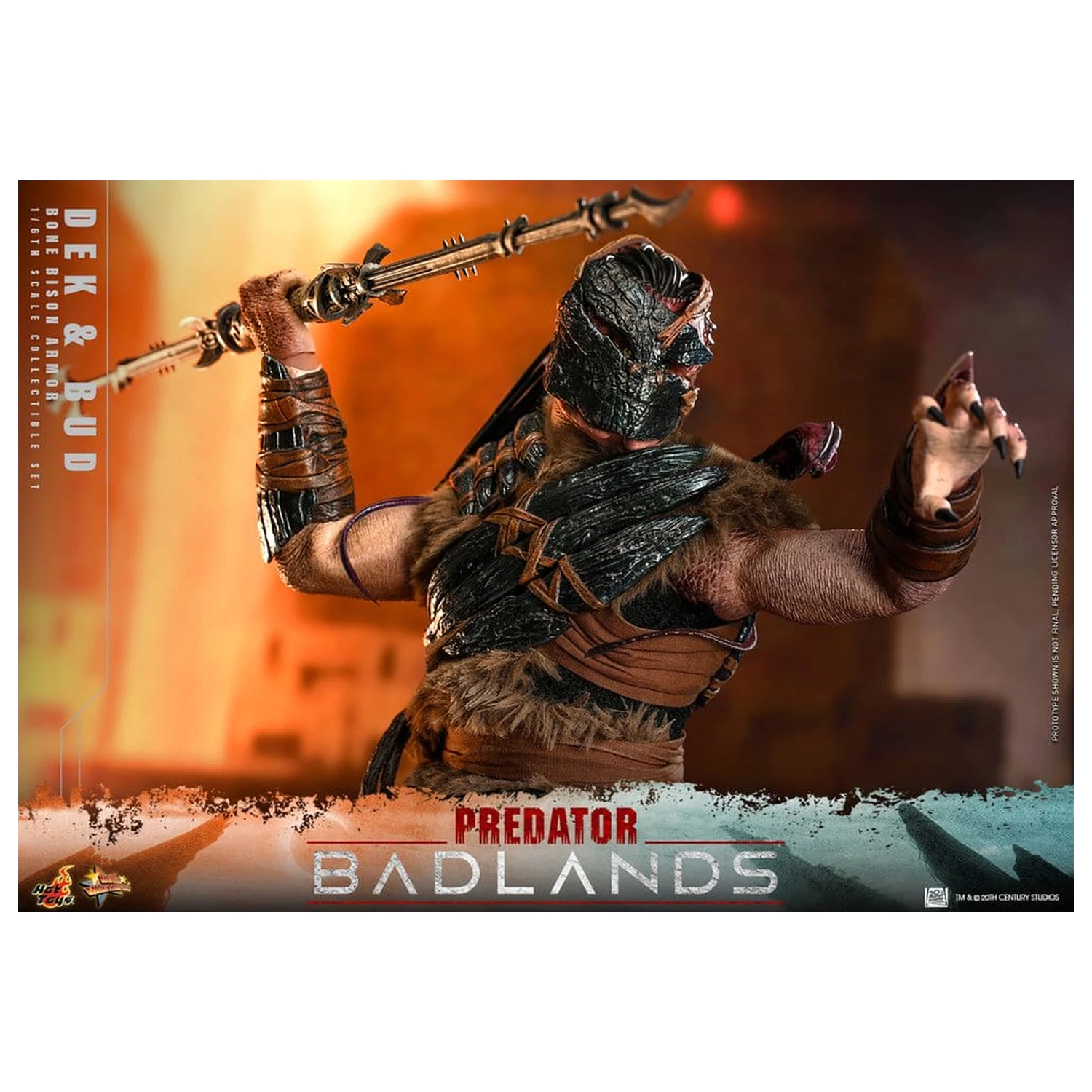 Predator: Badlands Movie Masterpiece akcijske figure 2-pakiranje 1/6 Dek (Bone Bison Armor) i Bud 31 cm fotografija proizvoda