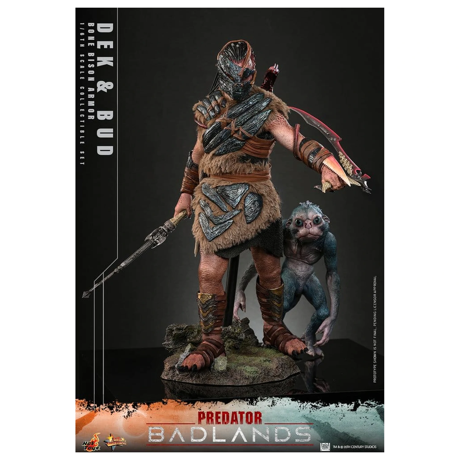 Predator: Badlands Movie Masterpiece akcijske figure 2-pakiranje 1/6 Dek (Bone Bison Armor) i Bud 31 cm fotografija proizvoda