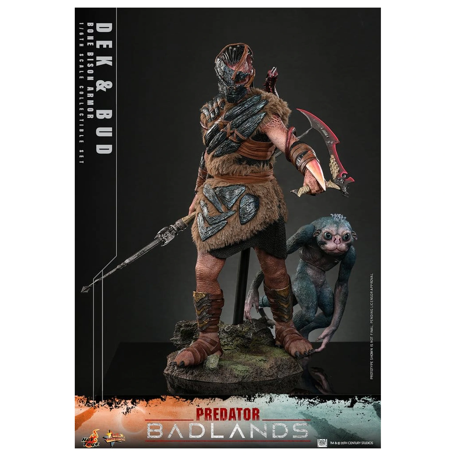 Predator: Badlands Movie Masterpiece akcijske figure 2-pakiranje 1/6 Dek (Bone Bison Armor) i Bud 31 cm fotografija proizvoda