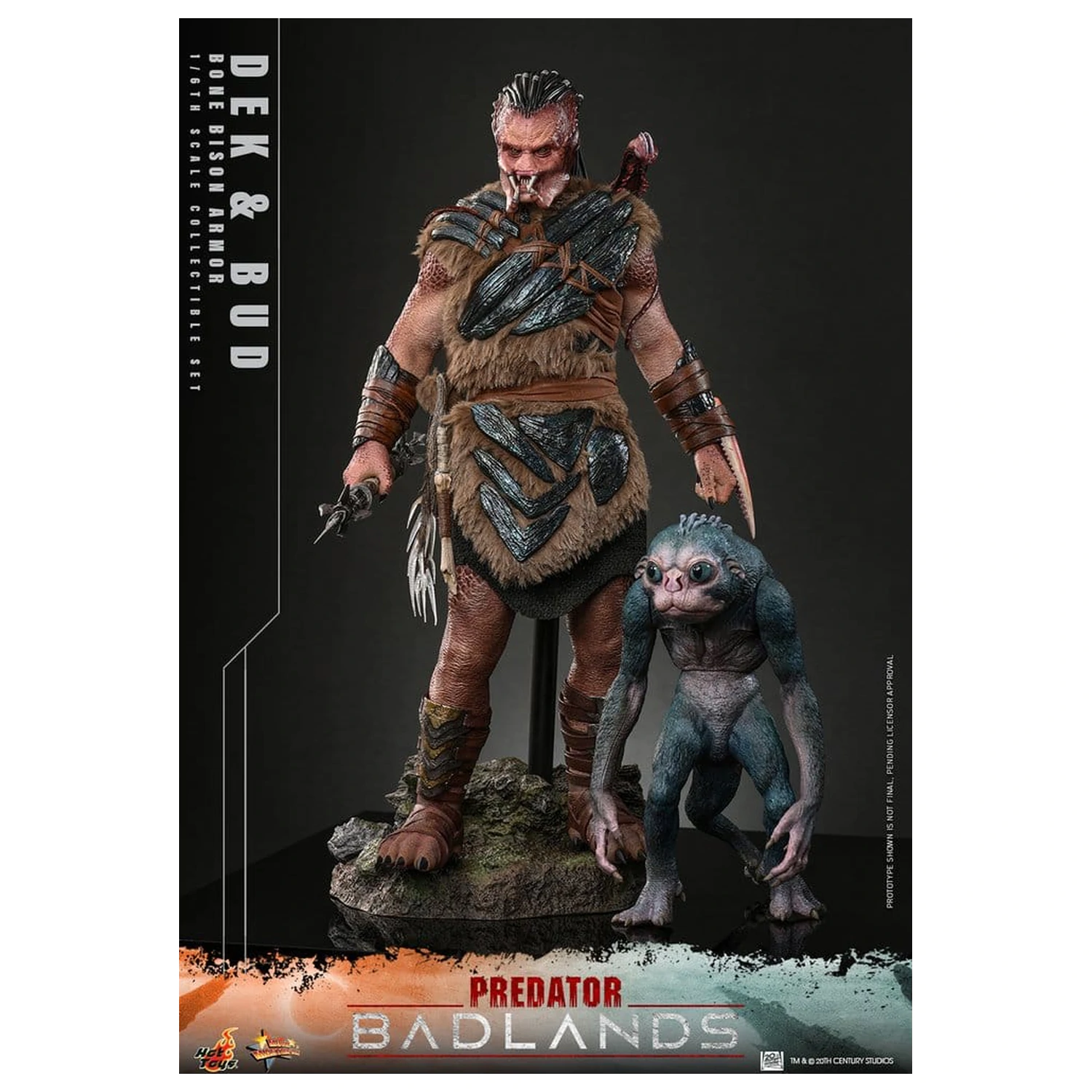 Predator: Badlands Movie Masterpiece akcijske figure 2-pakiranje 1/6 Dek (Bone Bison Armor) i Bud 31 cm fotografija proizvoda