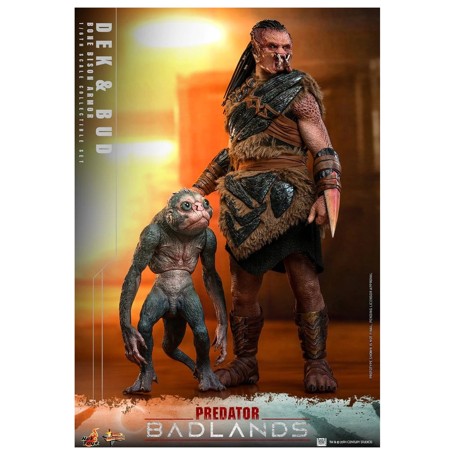 Predator: Badlands Movie Masterpiece akcijske figure 2-pakiranje 1/6 Dek (Bone Bison Armor) i Bud 31 cm fotografija proizvoda