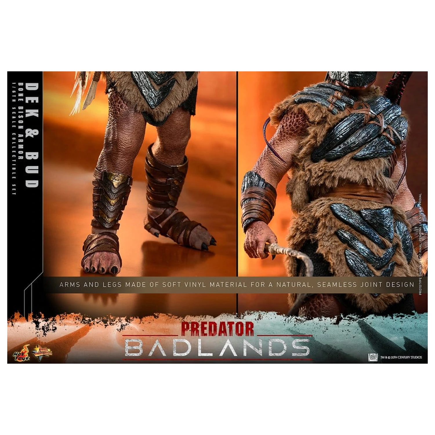 Predator: Badlands Movie Masterpiece akcijske figure 2-pakiranje 1/6 Dek (Bone Bison Armor) i Bud 31 cm fotografija proizvoda