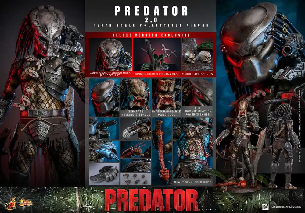 Predator Movie Masterpiece akcijska figura 1/6 Predator (2.0) Deluxe verzija 34 cm fotografija proizvoda