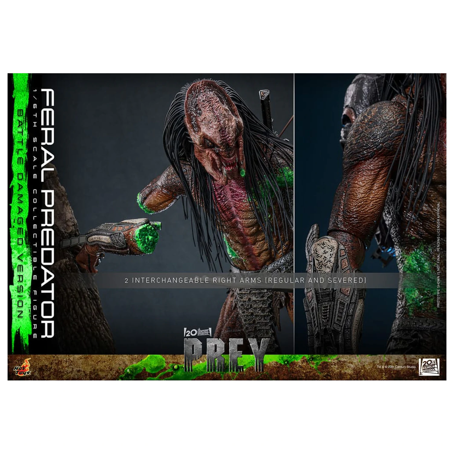 Prey akcijska figura 1/6 Feral Predator (oštećena u borbi verzija) 37 cm fotografija proizvoda
