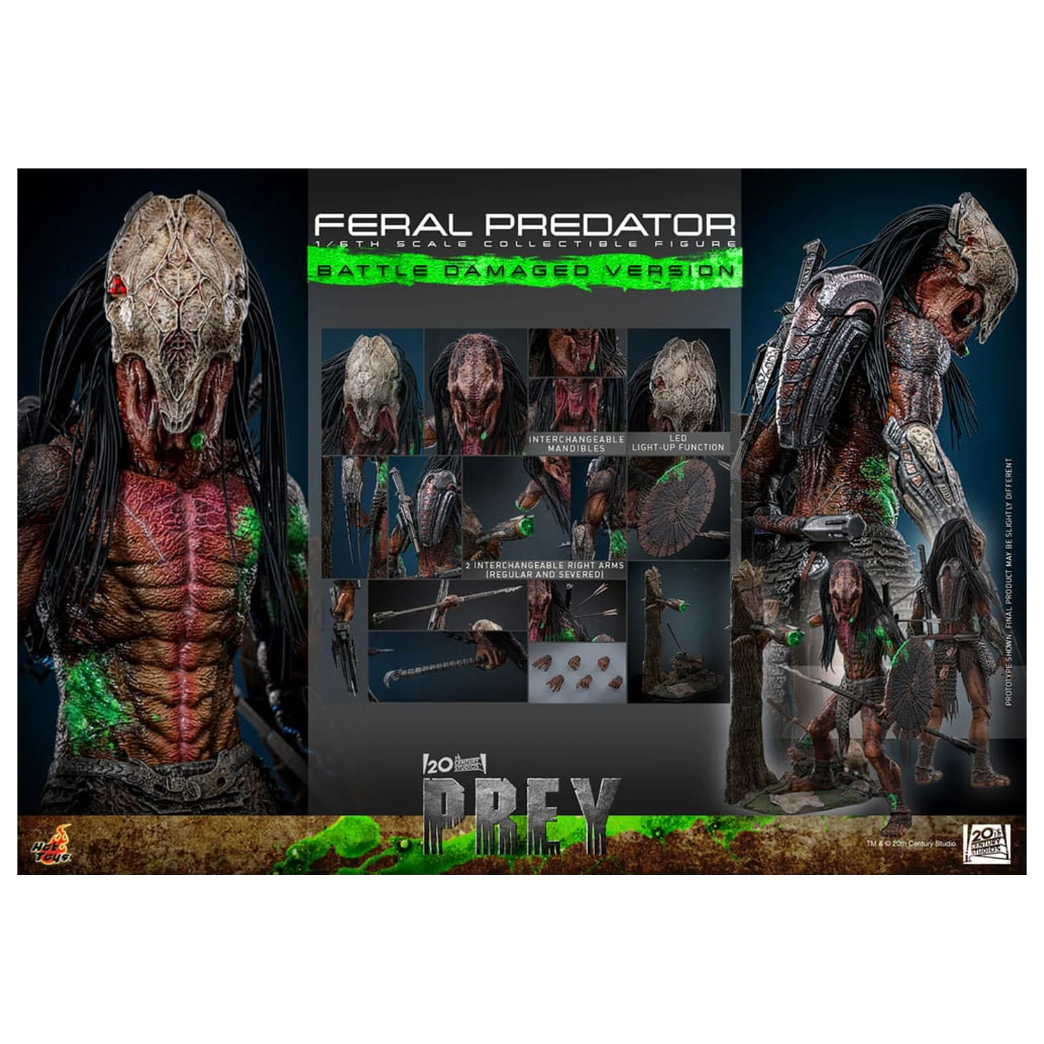 Prey akcijska figura 1/6 Feral Predator (oštećena u borbi verzija) 37 cm fotografija proizvoda