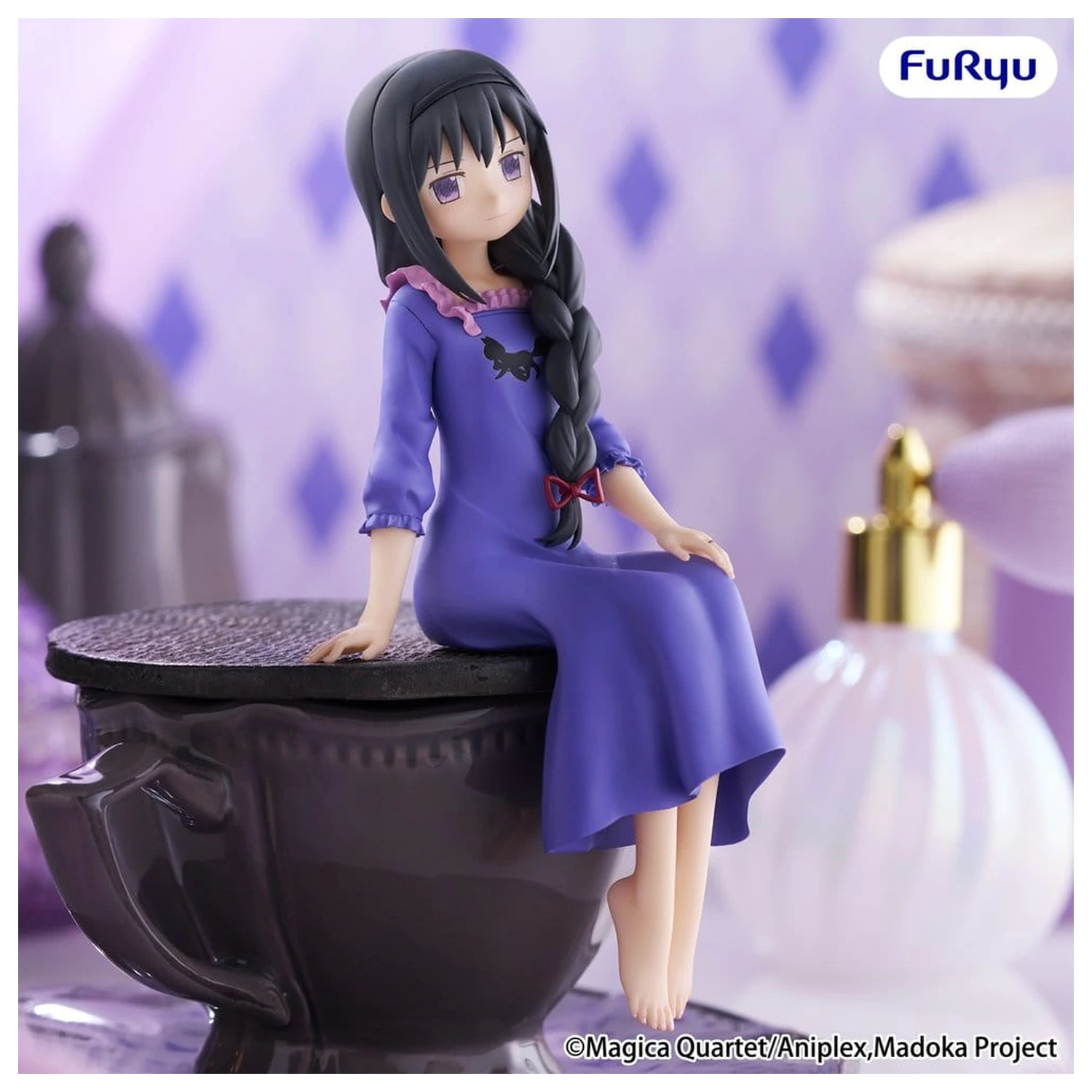 Puella Magi Madoka Magica PVC figura čep za zdjelicu za rezance -Homura Akemi- 15 cm fotografija proizvoda