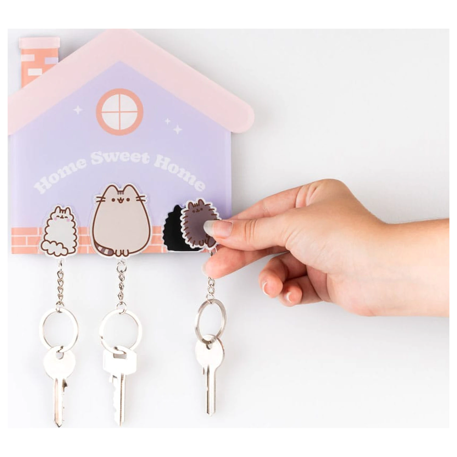 Pusheen stalak za ključeve uklj. 3 privjeska za ključeve fotografija proizvoda
