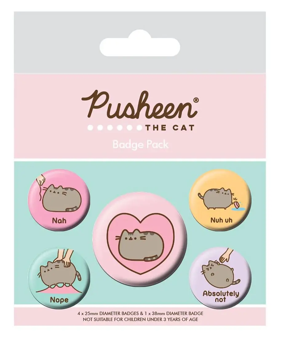 Pusheen Pin-Back Gumbi 5-Pack Pusheen Nah fotografija proizvoda